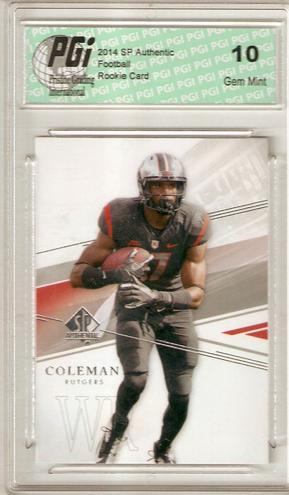 Brandon Coleman 2014 UD SP Authentic #96 Rookie Card PGI 10