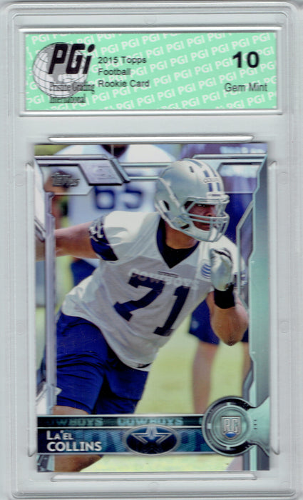 La'el Collins 2015 Topps Football #454 Dallas Cowboy Rookie Card PGI 10