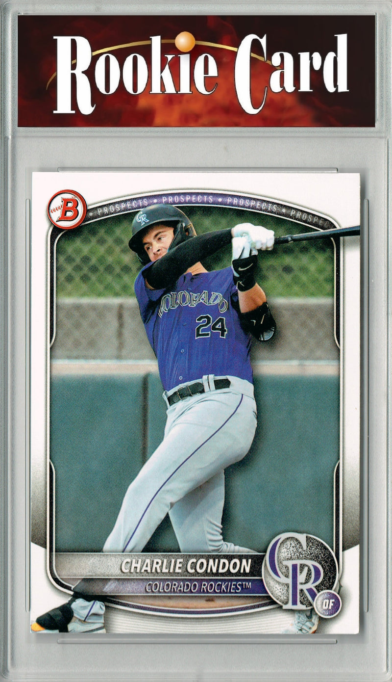 Certified Mint+ Charlie Condon 2025 Bowman Draft #BD-136 Rookie Card Colorado Rockies