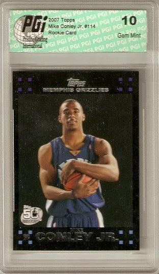 MIKE CONLEY JR. 2007-08 Topps Black Rookie Card PGI 10