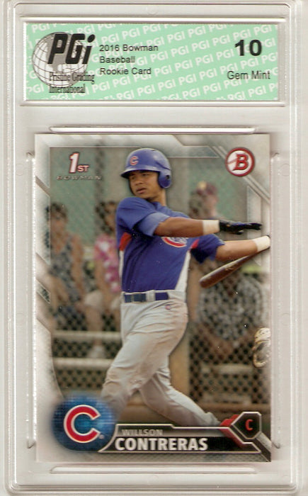 Willson Contreras 2016 Bowman #BP16 Rookie Card PGI 10