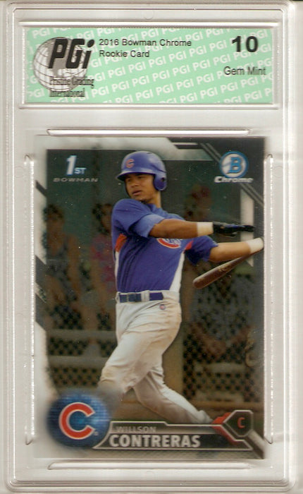 Willson Contreras 2016 Bowman Chrome #BCP16 Rookie Card PGI 10