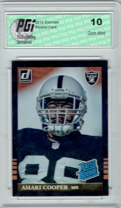 Amari Cooper 2015 Donruss 1985 Style Throwback SP Rookie Card PGI 10