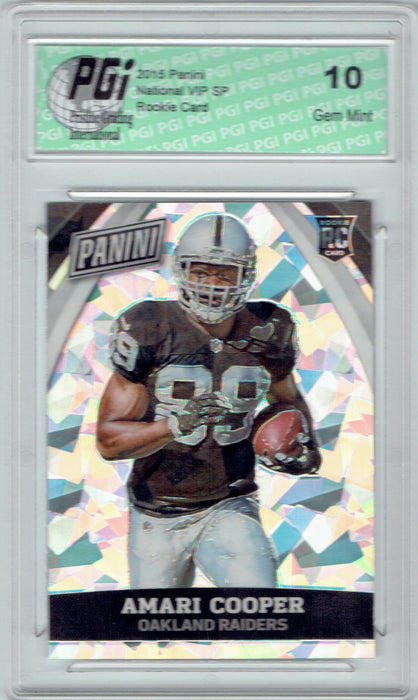 Amari Cooper 2015 National VIP #36 Rookie Card Cracked Ice 25 Made Raiders