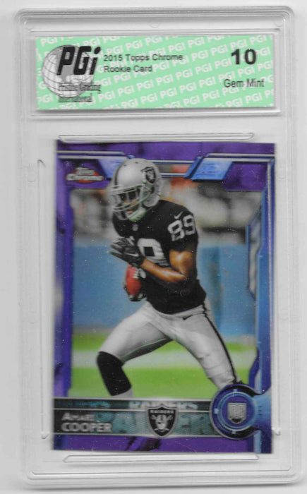 Amari Cooper 2015 Topps Chrome Purple Refractor Rookie Card #115 PGI 10