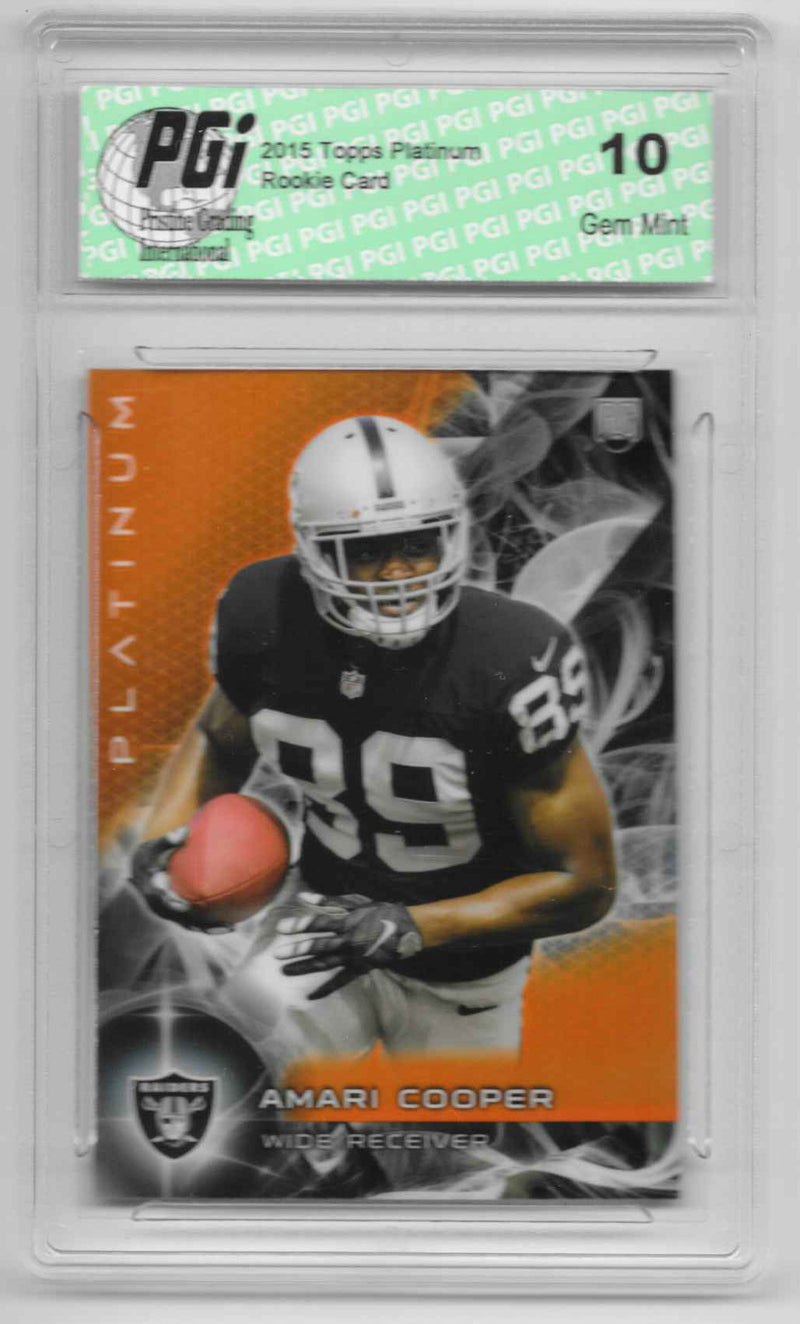 Amari Cooper 2015 Topps Platinum Orange Refractor Rookie Card #114 PGI 10