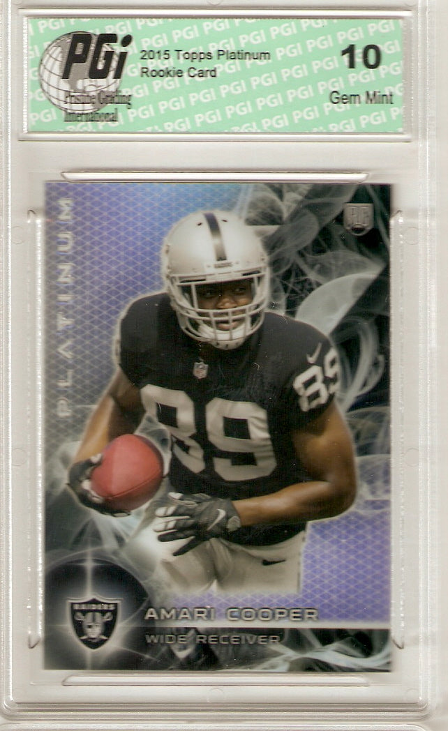 Amari Cooper 2015 Topps Platinum Refractor Rookie Card #114 PGI 10 Cowboys