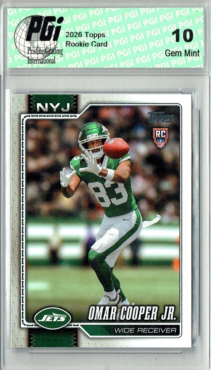 Omar Cooper Jr. Rookie Card 2026 Topps #321 Flagship, PGI 10, New York Jets Football