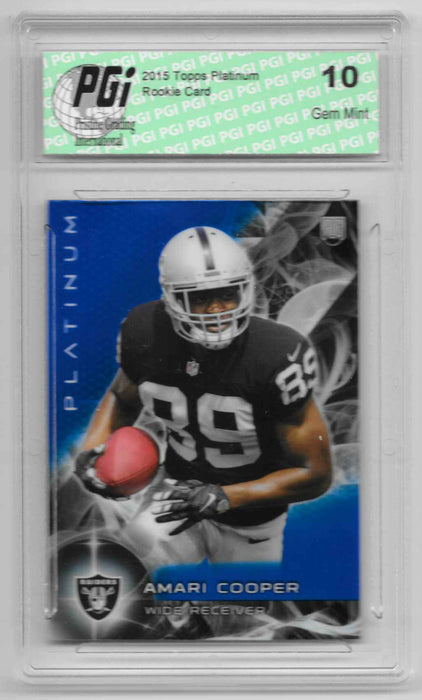 Amari Cooper 2015 Topps Platinum Sapphire Blue Refractor Rookie Card #114 PGI 10