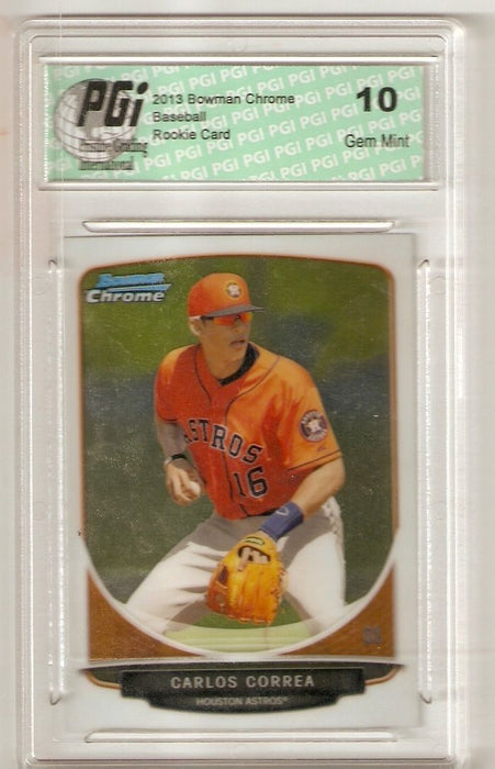 Carlos Correa 2013 Bowman Chrome #TP-10 Rookie Card PGI 10