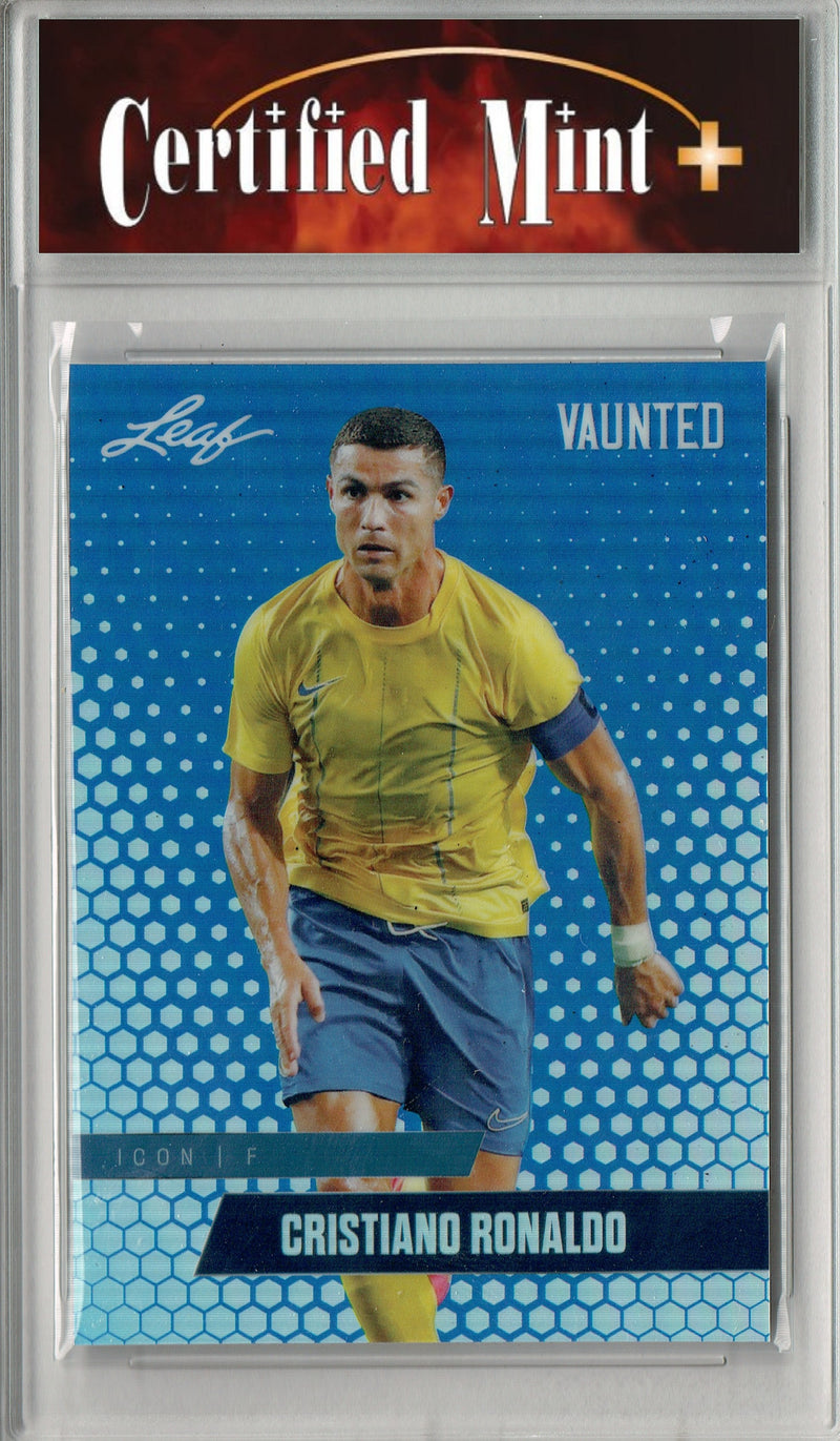 Certified Mint+ Cristiano Ronaldo 2025 Leaf Vaunted Metal #VM-01 Blue 20 Made Rare Card Portugal