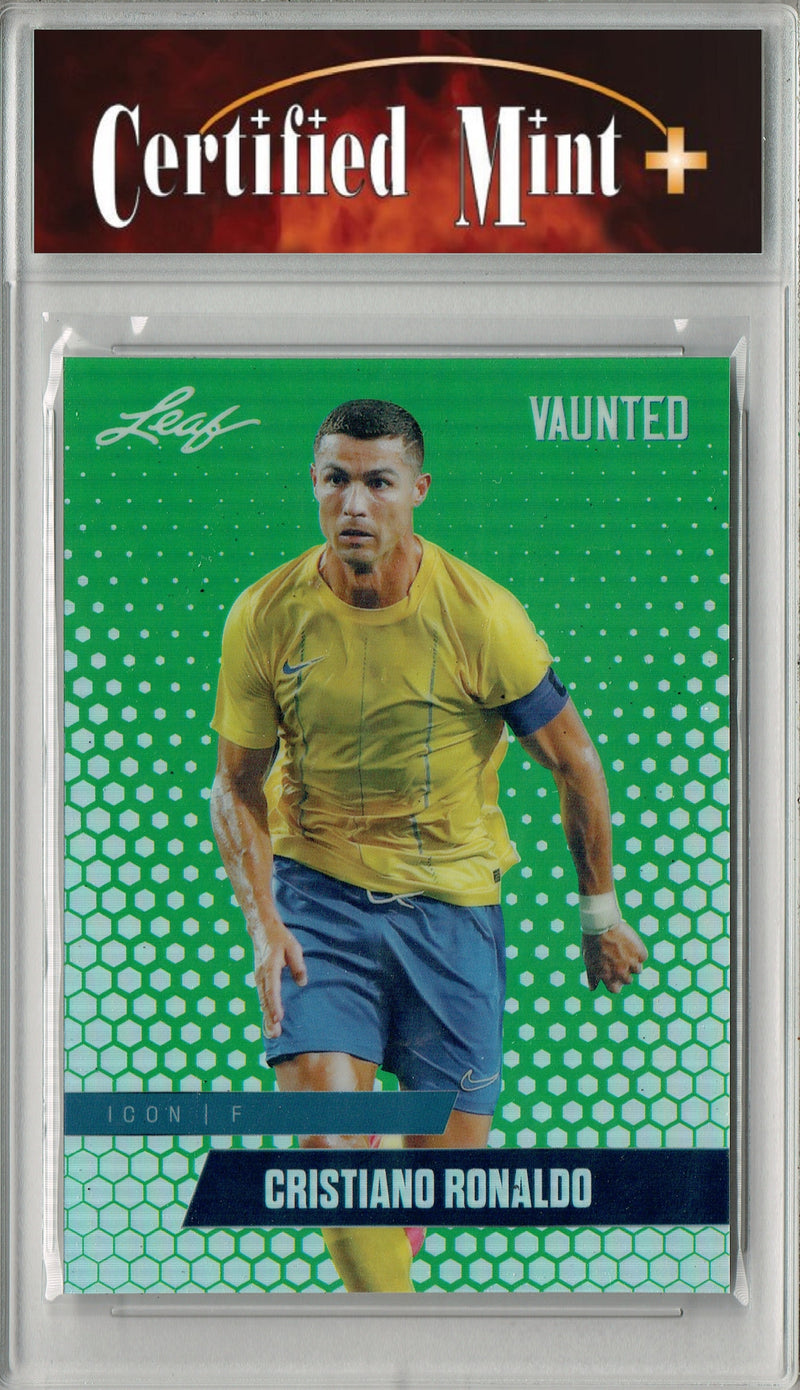 Certified Mint+ Cristiano Ronaldo 2025 Leaf Vaunted Metal #VM-01 Green 5 Made Rare Card Portugal