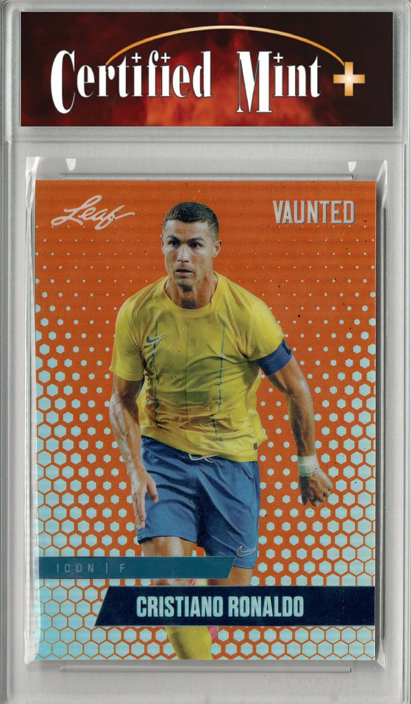 Certified Mint+ Cristiano Ronaldo 2025 Leaf Vaunted Metal #VM-01 Orange 3 Made Rare Card Portugal