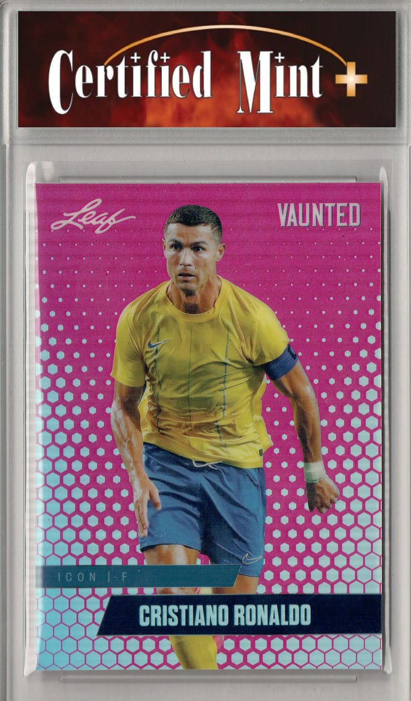 Certified Mint+ Cristiano Ronaldo 2025 Leaf Vaunted Metal #VM-04 Pink 10 Made Rare Card Portugal