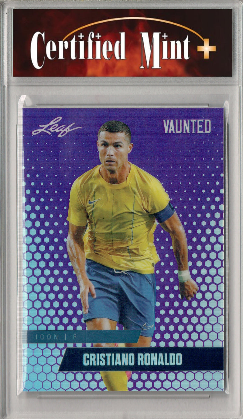 Certified Mint+ Cristiano Ronaldo 2025 Leaf Vaunted Metal #VM-01 Purple 15 Made Rare Card Portugal