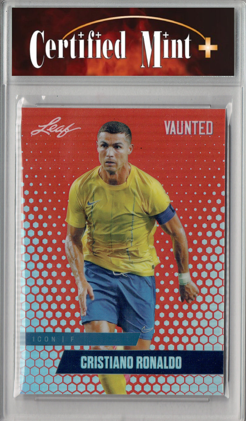 Certified Mint+ Cristiano Ronaldo 2025 Leaf Vaunted Metal #VM-01 Red #2 of 2 Made Rare Card Portugal