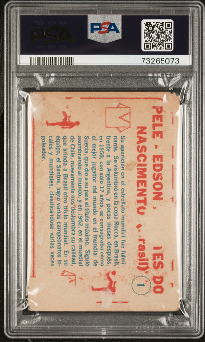 PSA Authentic Pele 1967 Crack #1 Figuritas Sport Trading Card