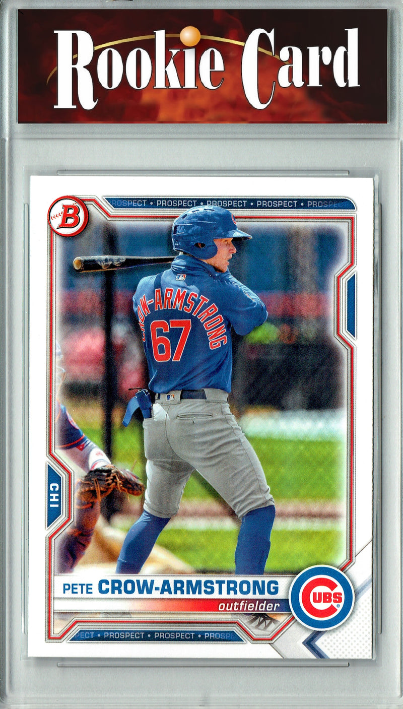 Pete Crow-Armstrong Rookie Card 2021 Bowman #BD-12 0, Certified Mint+ Condition, Chicago Cubs Baseball