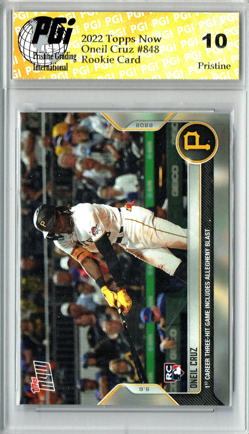 Oneil Cruz 2022 Topps Now #848 PRISTINE Rookie Card PGI 10