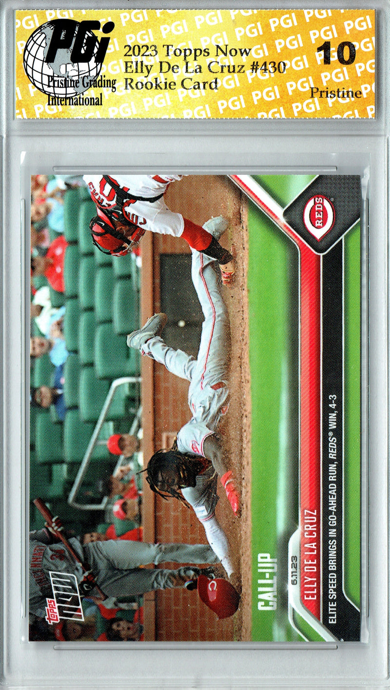 Elly De La Cruz 2023 Topps Now #430 PRISTINE Reds Rookie Card PGI 10