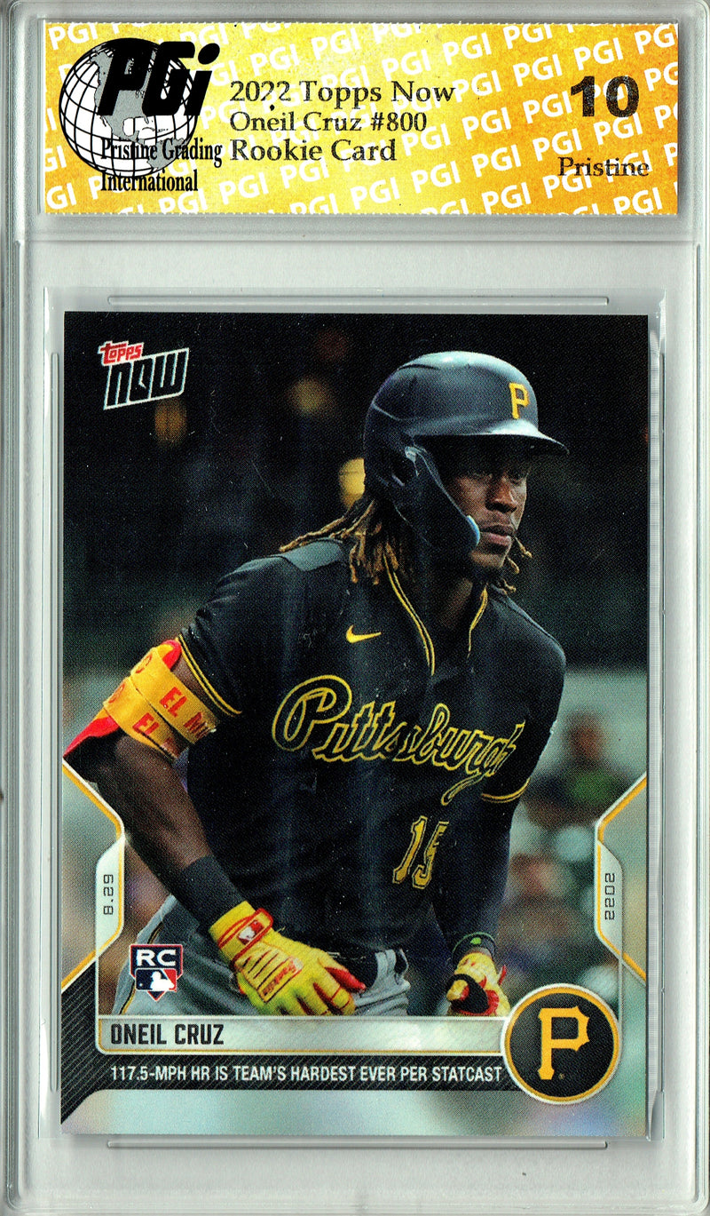 Oneil Cruz 2022 Topps Now #800 PRISTINE Rookie Card PGI 10