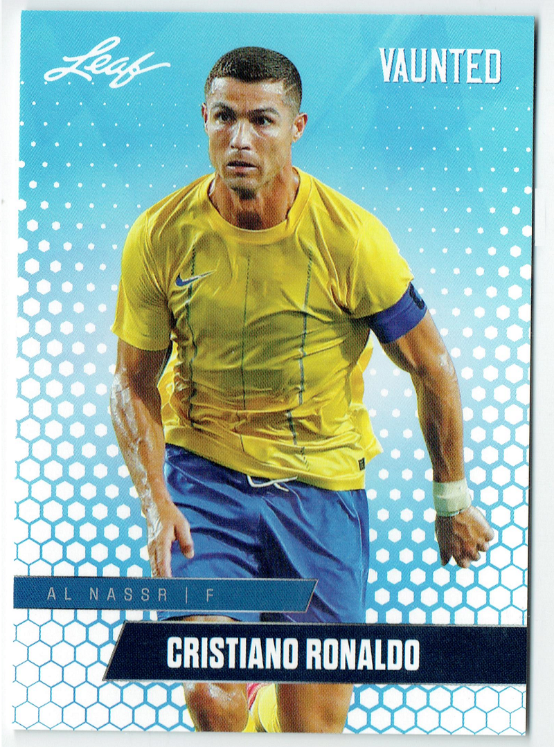 Mint Cristiano Ronaldo 2024 Leaf Vaunted #3V Debut Collection Trading Card Al Nassr