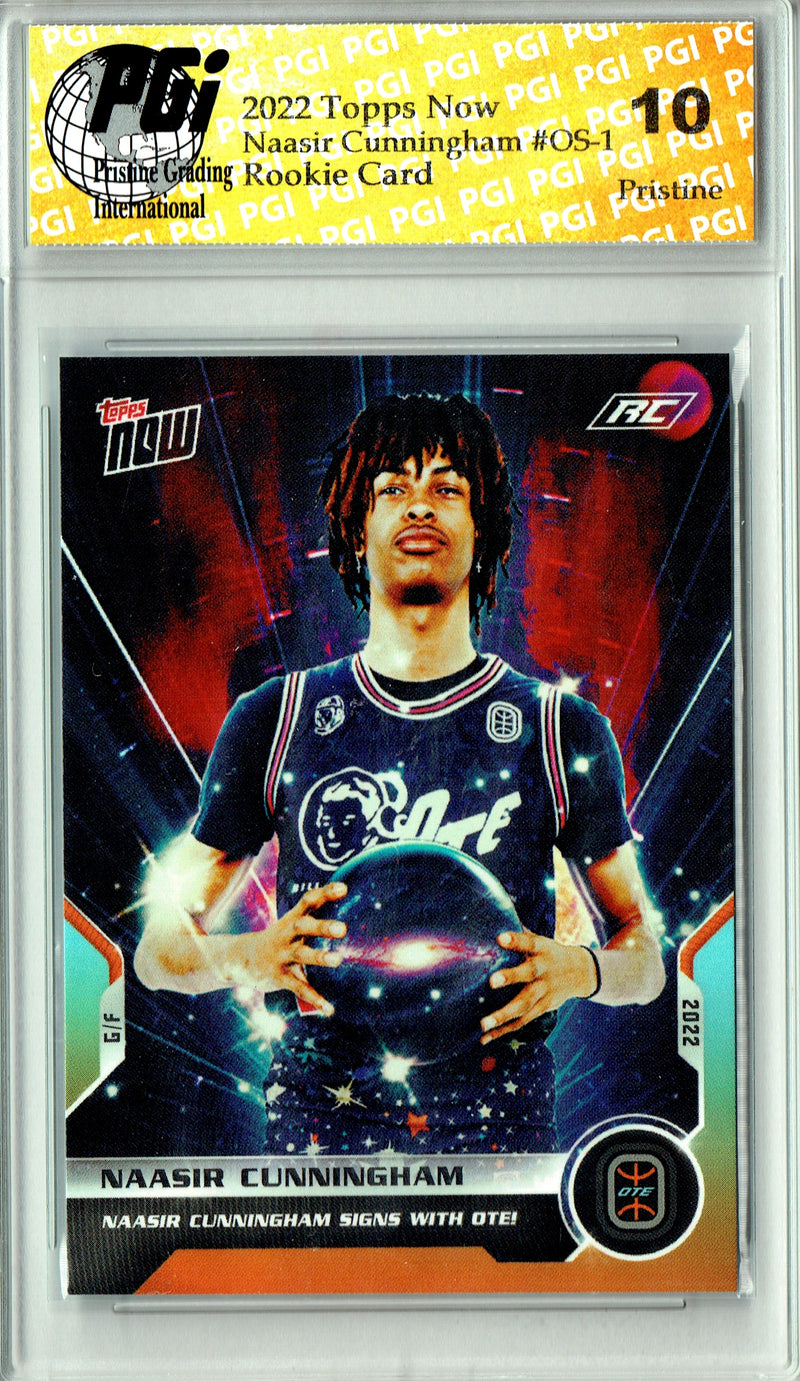 Naasir Cunningham 2022 Topps Now #OS-1 PRISTINE Rookie Card PGI 10