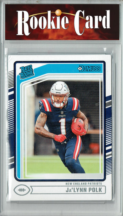 Certified Mint+ Ja'Lynn Polk 2024 Donruss #373 Football Rookie Card New England Patriots