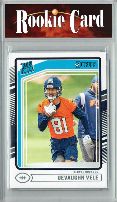 Certified Mint+ Devaughn Vele 2024 Donruss #395 Football Rookie Card Denver Broncos