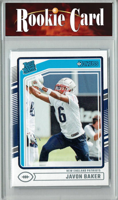 Certified Mint+ Javon Baker 2024 Donruss #353 Football Rookie Card New England Patriots