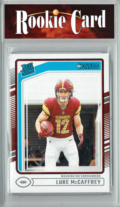 Certified Mint+ Luke McCaffrey 2024 Donruss #302 Football Rookie Card Washington Commanders