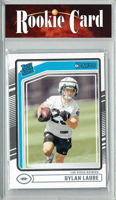 Certified Mint+ Dylan Laube 2024 Donruss #372 Football Rookie Card Las Vegas Raiders