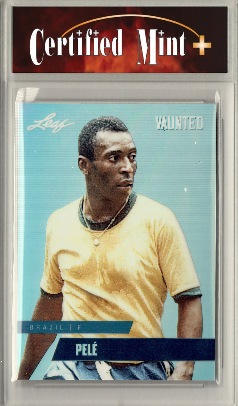 Certified Mint+ Pele 2024 Leaf Vaunted Metal #VM-14 Silver 25 Made Rare Trading Card Brazil