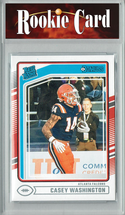 Certified Mint+ Casey Washington 2024 Donruss #392 Football Rookie Card Atlanta Falcons