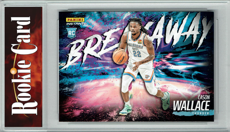 Certified Mint+ Cason Wallace 2023 Panini Instant #B8 Breakaway SP 1/4085 Rookie Card Oklahoma City Thunder