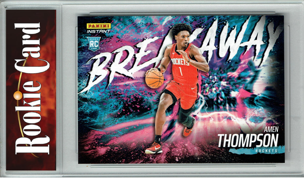 Certified Mint+ Amen Thompson 2023 Panini Instant #B4 Breakaway SP 1/4085 Rookie Card Houston Rockets