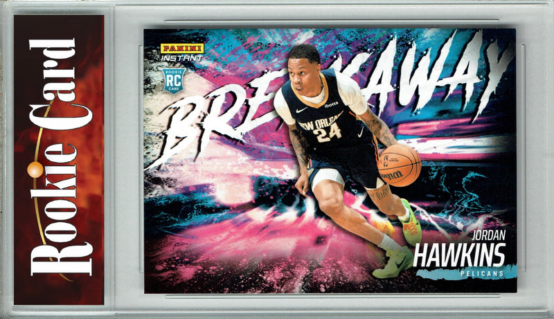 Certified Mint+ Jordan Hawkins 2023 Panini Instant #B11 Breakaway SP 1/4085 Rookie Card New Orleans Pelicans
