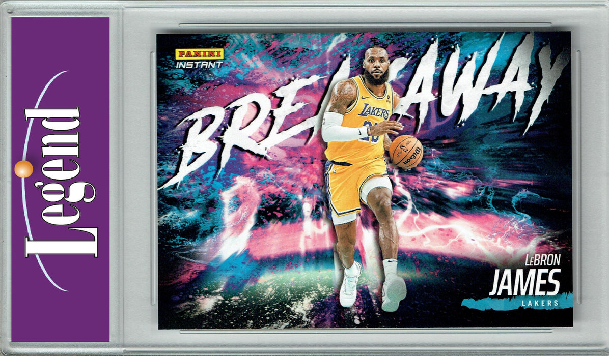 Certified Mint+ LeBron James 2023 Panini Instant #B15 Breakaway SP 1/4085 Rare Trading Card Los Angeles Lakers