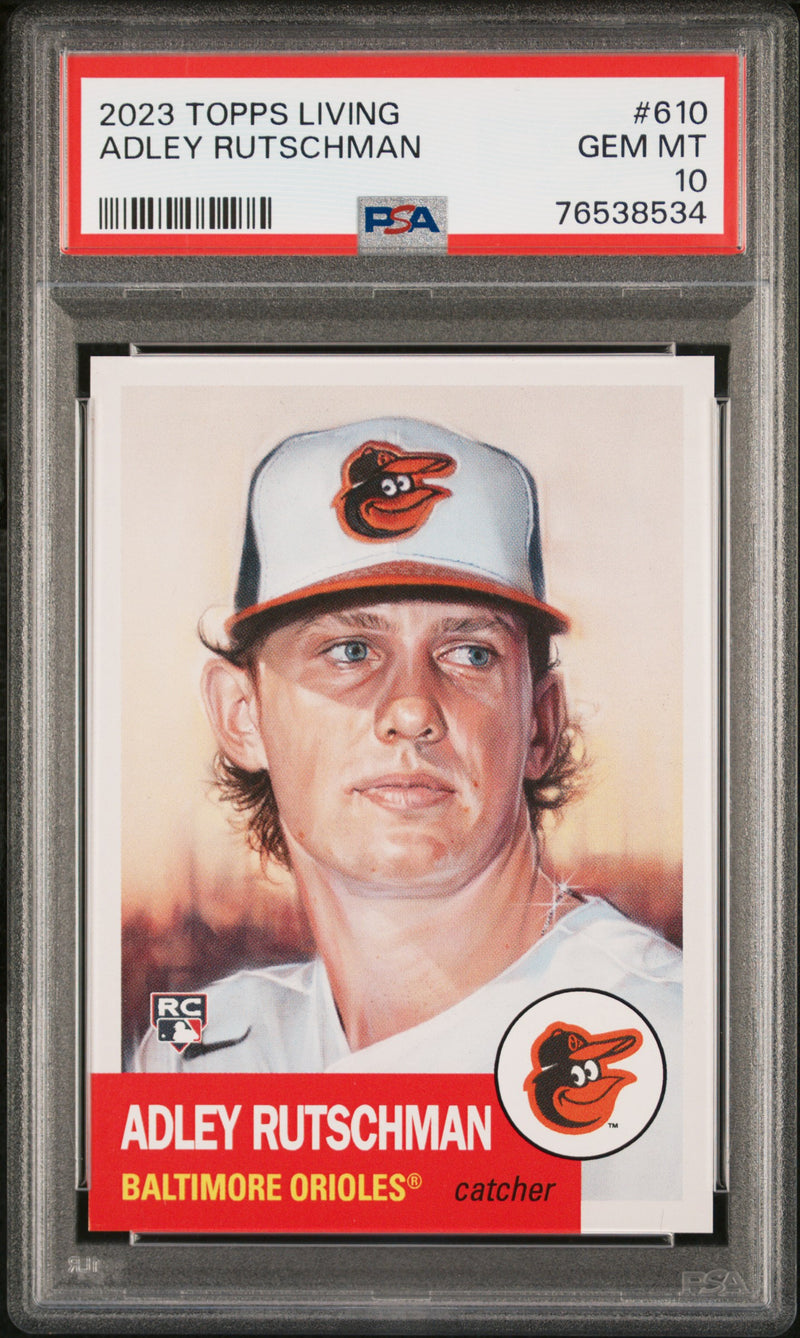 Adley Rutschman PSA 10 2023 Topps Living #610 Rookie Card Orioles