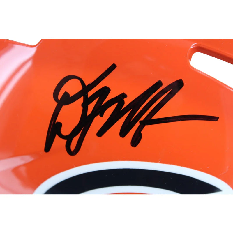 D.J. Moore Autographed Chicago Bears Full Size Orange Alternate Helmet BAS COA DJ