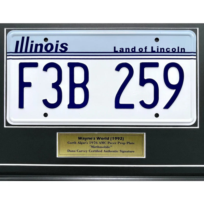 Dana Carvey Signed 8x10 Wayne's World Car License Plate Framed Collage PSA COA Autograph