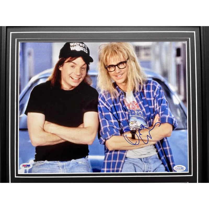 Dana Carvey Signed 8x10 Wayne's World Car License Plate Framed Collage PSA COA Autograph