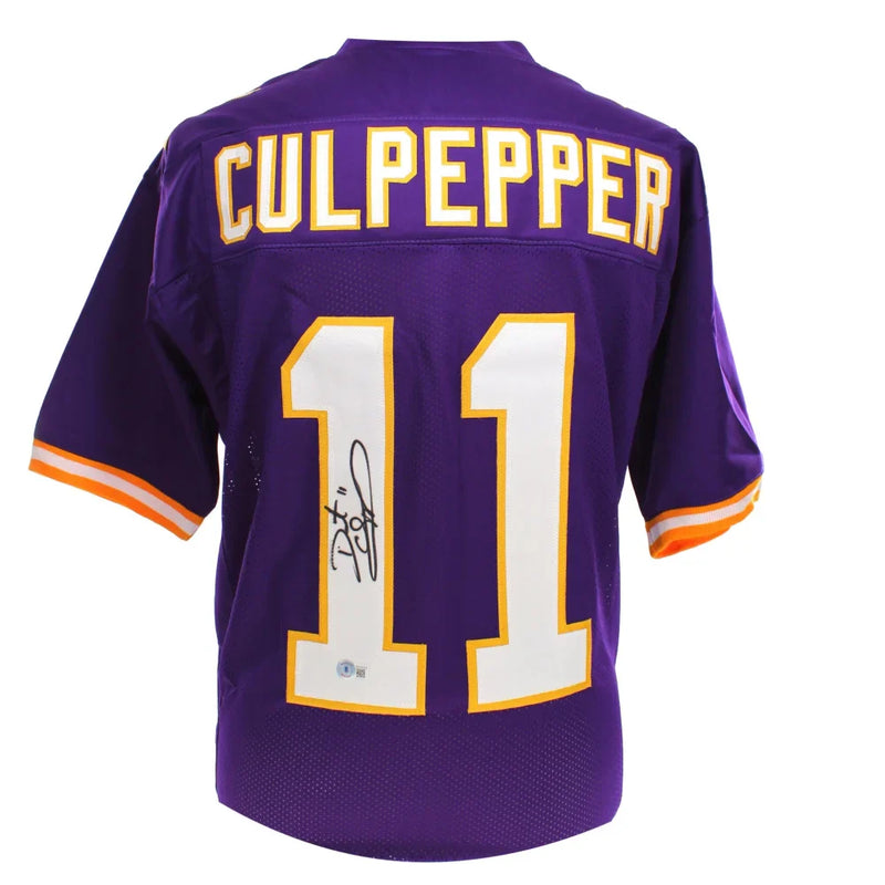Dante Culpepper Autographed Minnesota Vikings Purple Jersey BAS COA Signed Memorabilia