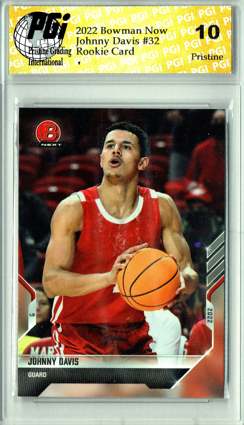 Johnny Davis 2022 Bowman Next #32 PRISTINE Rookie Card PGI 10