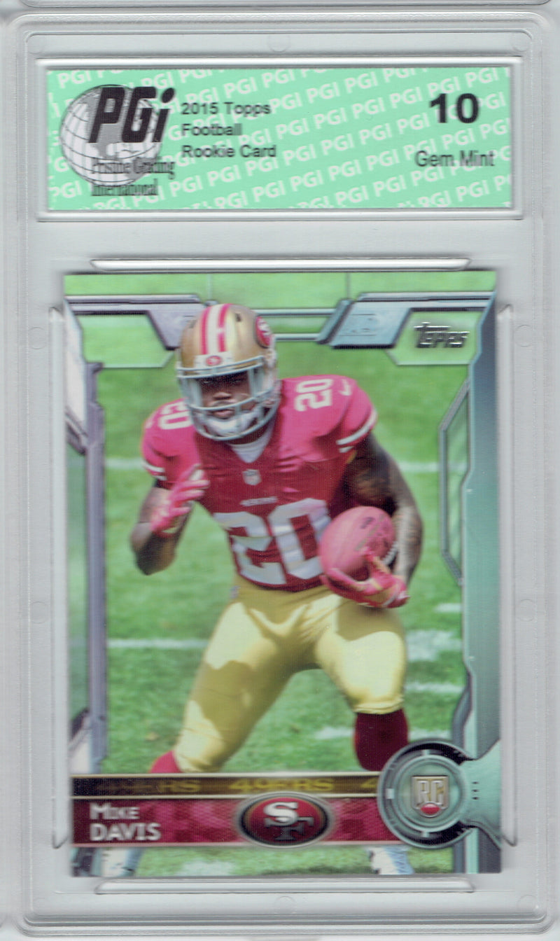 Mike Davis 2015 Topps Football #450 San Francisco  Rookie Card PGI 10