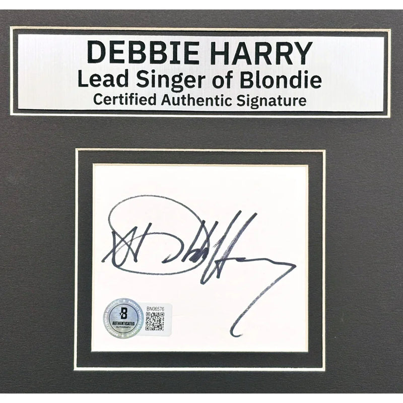Debbie Harry Signed Cut Framed Photo Collage Beckett COA Blondie Autographed Singer