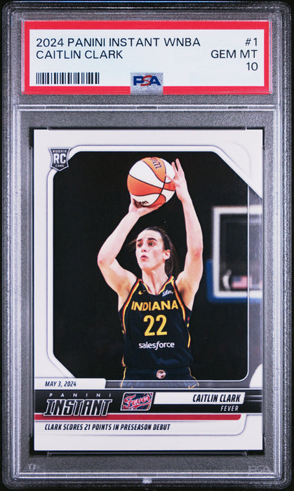 PSA 10 Caitlin Clark 2024 Panini Instant #1 Her Pro Debut! Rookie Card