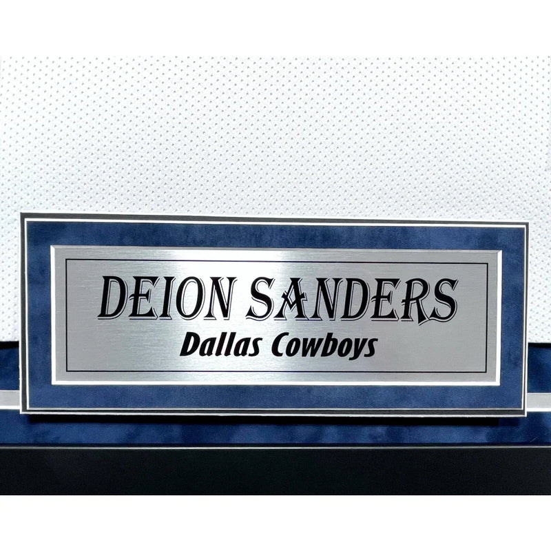 Deion Sanders Autographed Dallas Cowboys Jersey Framed BAS Signed Memorabilia