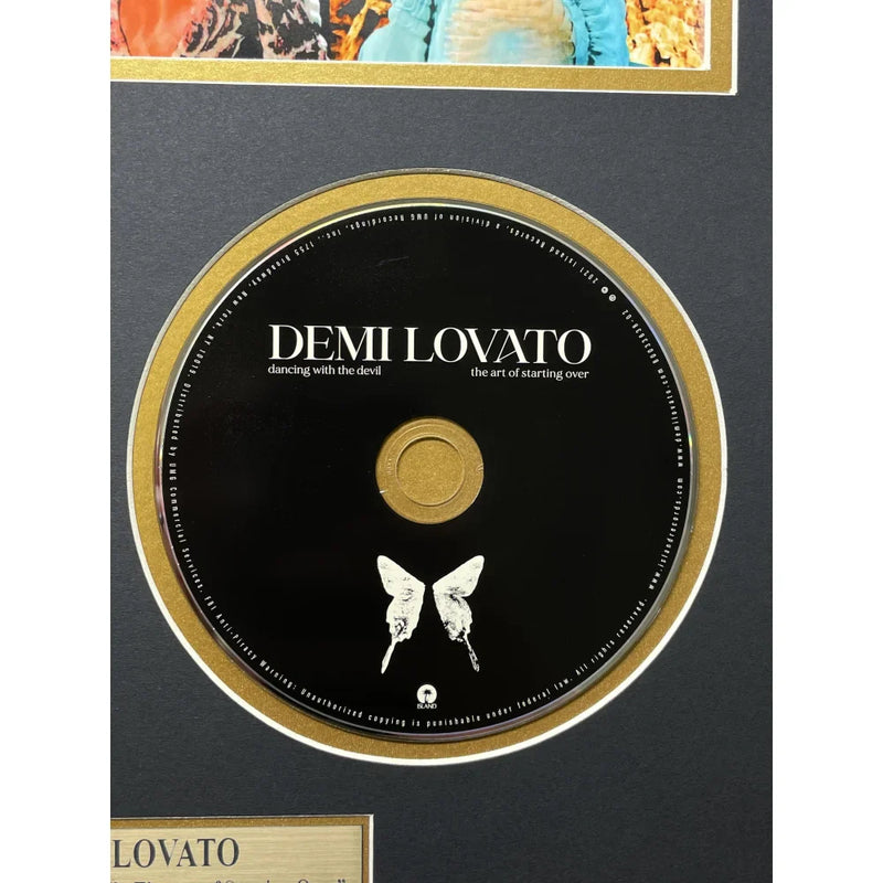 Demi Lovato Autographed "Dancing Devil" CD Album Framed Collage PSA/DNA Signed