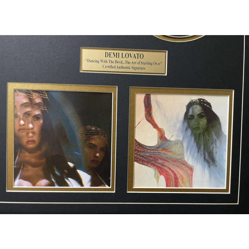 Demi Lovato Autographed "Dancing Devil" CD Album Framed Collage PSA/DNA Signed